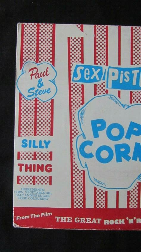 The Sex Pistols Silly Thing Popcorn Boxes 7 Virgin Vs256 1979 Vinyl Record Rare