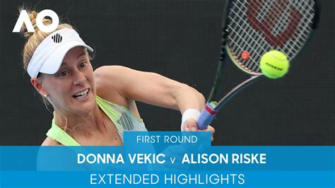 Donna Vekic V Alison Riske Extended Highlights 1r Australian Open