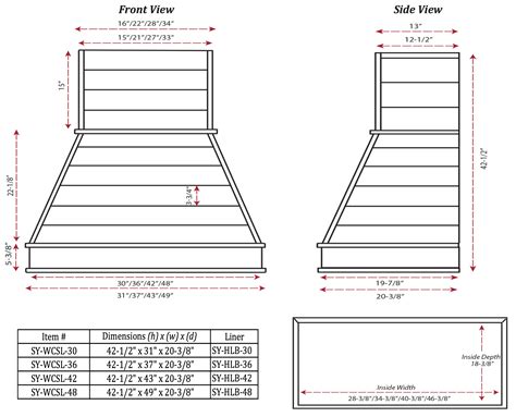 If you have room, and budget, adding an extra 3 inches to the insert on each side can improve venting efficiency. Castlewood 30" Shiplap Chimney Range Hood, Maple | Shiplap ...