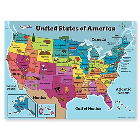 Top Usa Map Laminated Foldable For Sugiman Reviews