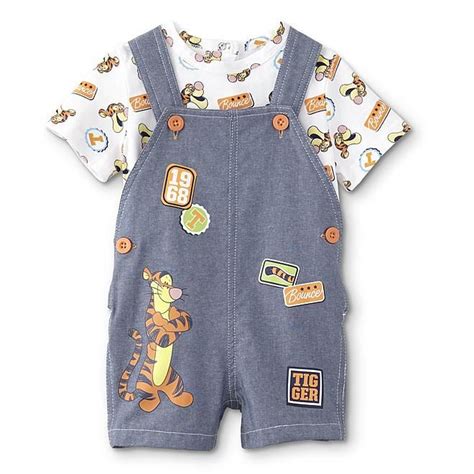 Disney Disney Infant Boys Chambray Overalls And T Shirt Tigger