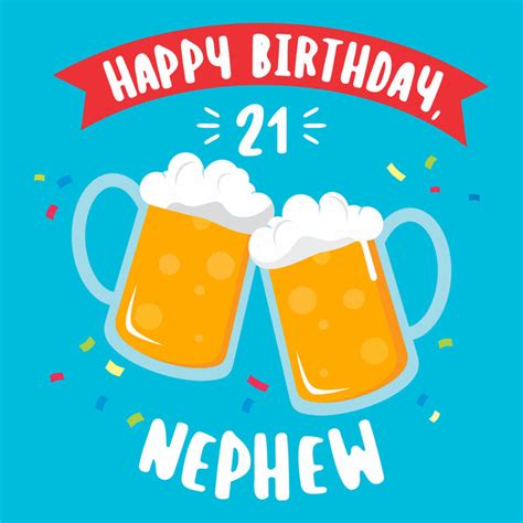 Happy 21st Birthday Nephew Images Printable Template Calendar