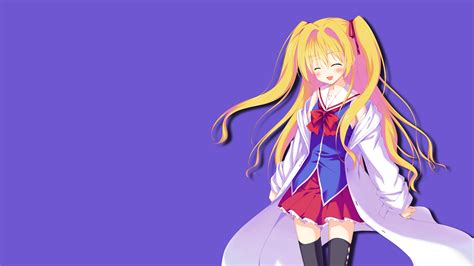 Fond D Cran Color Illustration Blond Cheveux Longs Anime Filles Anime Dessin Anim