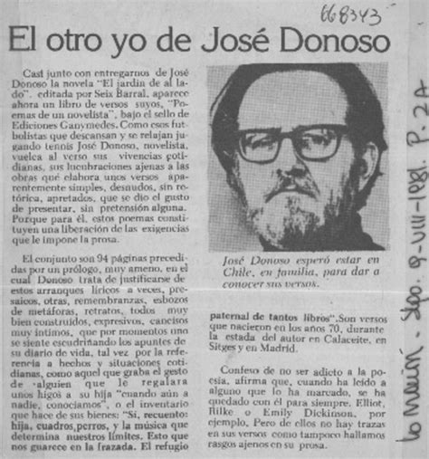 El Otro Yo De José Donoso Artículo Biblioteca Nacional Digital De Chile