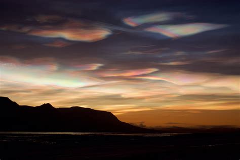 A Magnificent Display Of Polar Stratospheric Clouds Above Sauðárkrókur