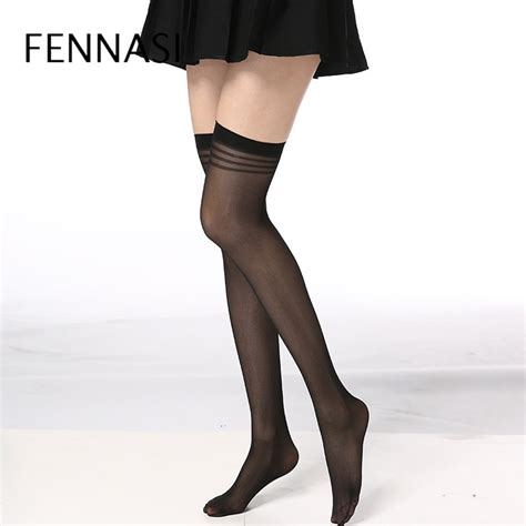 Fennasi Women Sexy Knee High Stockings Compression Nylon Long Thigh