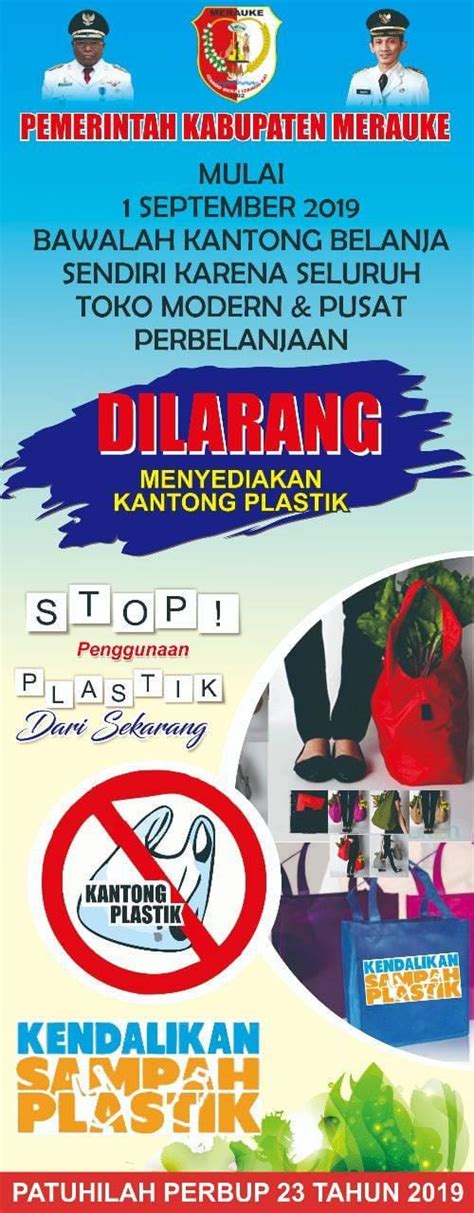 Pengumuman pemenang lomba poster kendalikan sampah plastik. Mulai 1 September Pemkab Merauke Larang Toko Modern