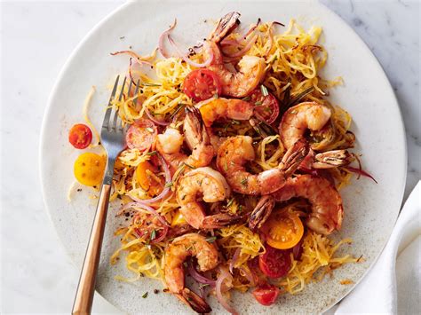 Pan Seared Shrimp With Rosemary Spaghetti Squash Recipe