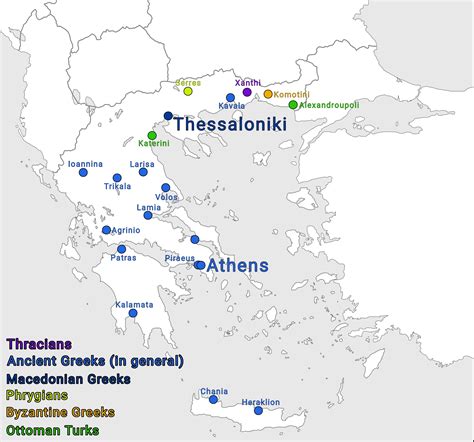 Map Ot The 20 Largest Greek Cities And Their Founders Rmapfans