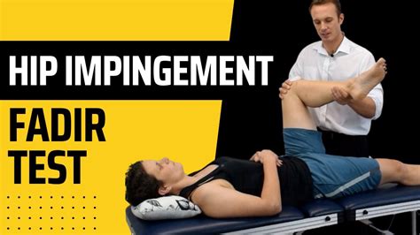 How To Do The Faddir Hip Impingement Test For Fai Youtube