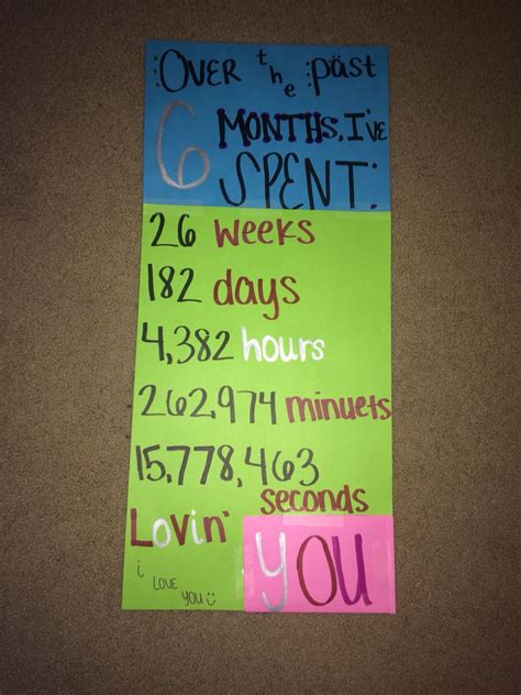 Check spelling or type a new query. 6 month anniversary card idea | ♡Lets have a Date ...