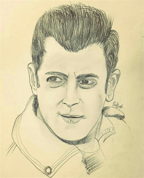 Pencil Sketch Of Salman Khan By Pooja Singh Pencil Sketch Hand