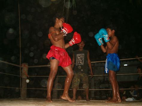Young Cambodian Pradal Serey Boxers Boxing During A Town F Flickr