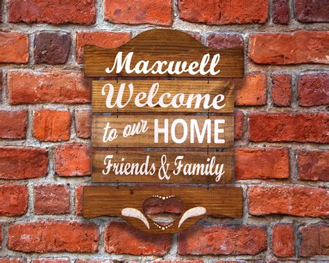 Stained Personalized Welcome Sign, Farmhouse decor, Tavern Style Sign ...