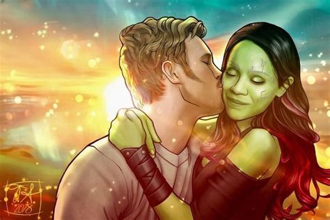 Gamora and Peter by I-am-drowning-in-the-rain | Gamora, Marvel couples