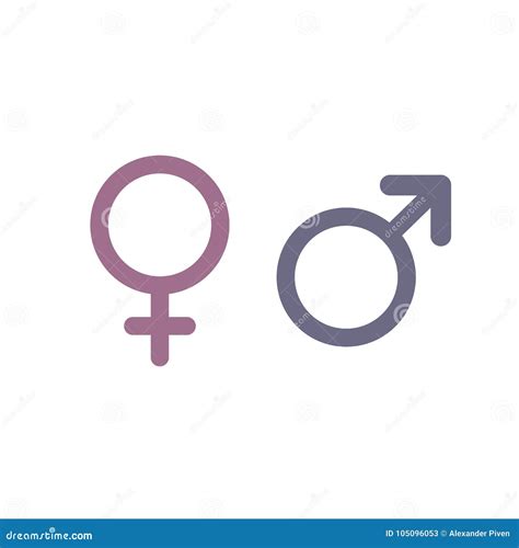 Sex Icon Gender Signs Male And Female Symbols Stock Vector