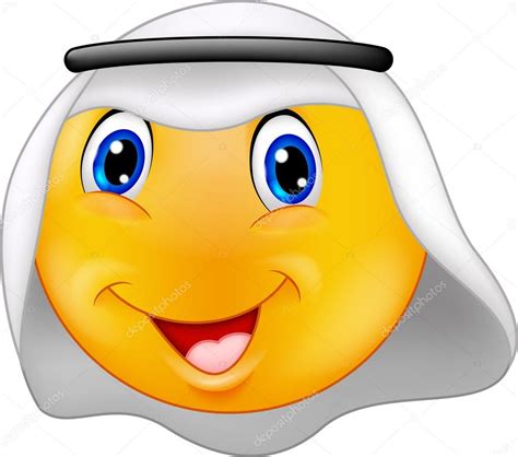 Cartoon Emoticon Smiley With Arabic Dress — Stock Vector © Tigatelu