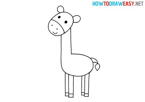 How To Draw A Giraffe For Kids How To Draw Easy