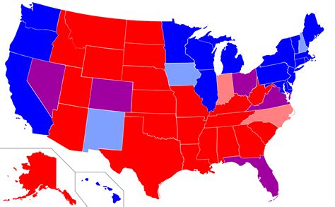 Map Of Red And Blue States 2016 Presidential Election