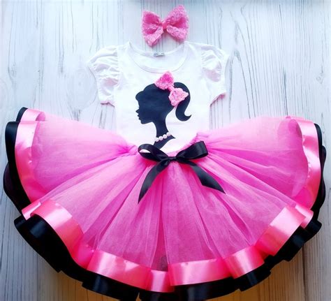 Barbie Birthday Outfit Pink Barbie Tutu Outfit Pink And Etsy
