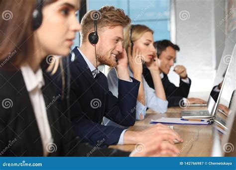 Technical Support Team Working In Office Stock Image Image Of Client