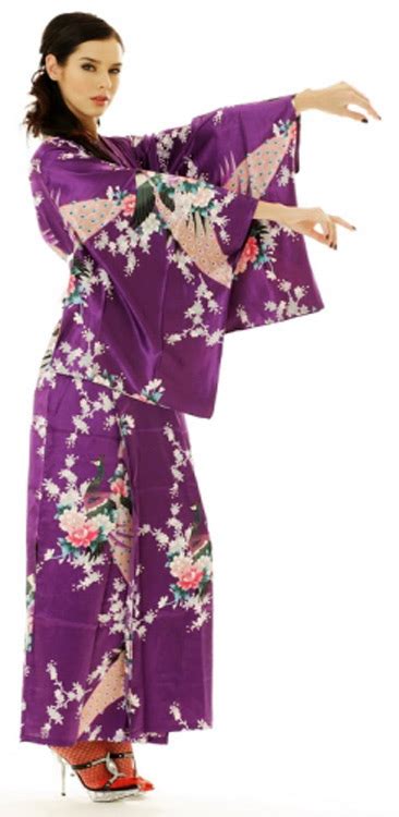 Elegant Purple Yukata Long Yukata And Kimono Neve Bianca