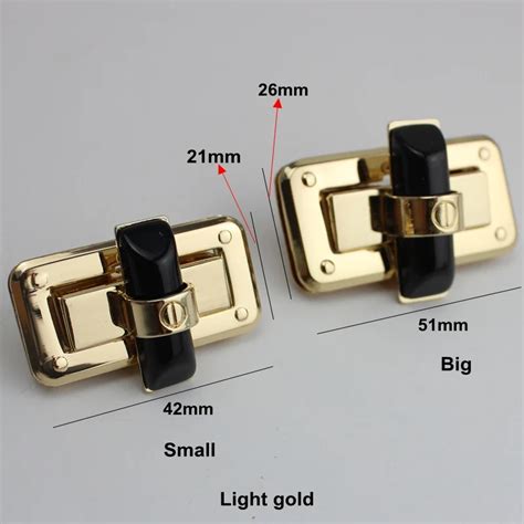 20sets Diy Bag Locks Light Gold Handmade Suitable Size Twist Turn Lock