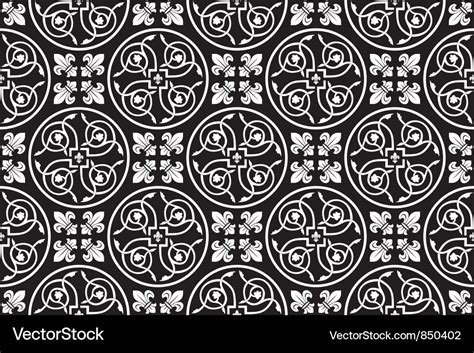 Black And White Seamless Gothic Pattern Royalty Free Vector