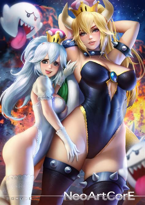 Milf Bowsette And Teen Booette By Neoartcore Super Mario