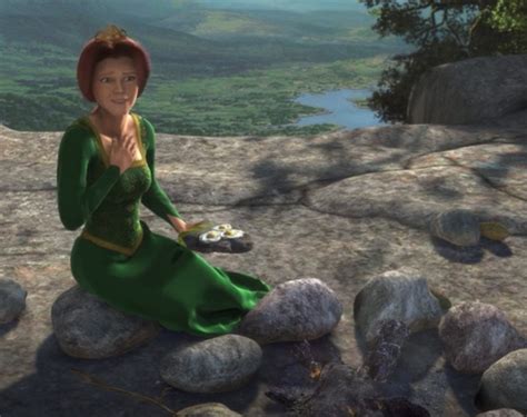 Shrek 2001 Princess Fiona Uses A Leaf To Insulate A Hot Rock But