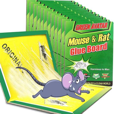 Ezoon 12 Pack Large Mouse Glue Traps With Enhanced Stickiness Rat