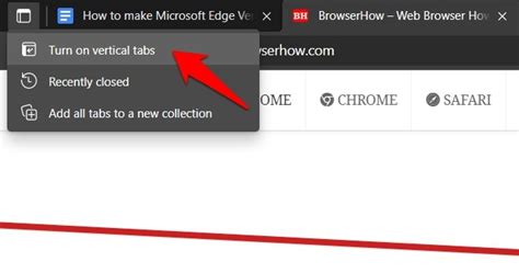 How To Disable Enable Vertical Tabs In Microsoft Edge Browser Images