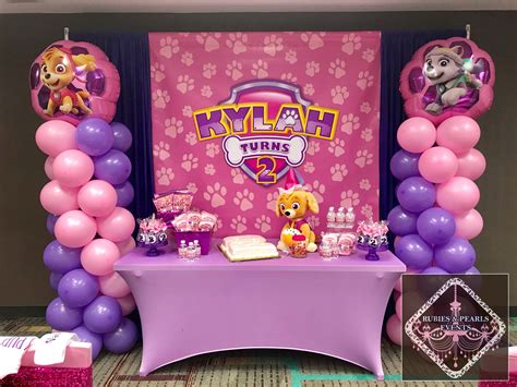 Home Furniture And Diy Paw Patrol Party Supplies Skye Pink Happy 3rd