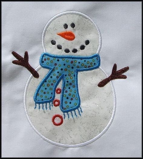 Snowman Embroidery Design Embroidery And Origami