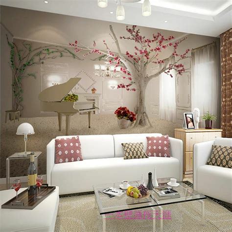 3d Wallpaper Bedroom Mural Modern Embossed Luxury Tv
