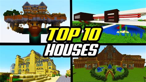 Top 10 Best Minecraft Houses Best Base Builds And Creations Youtube