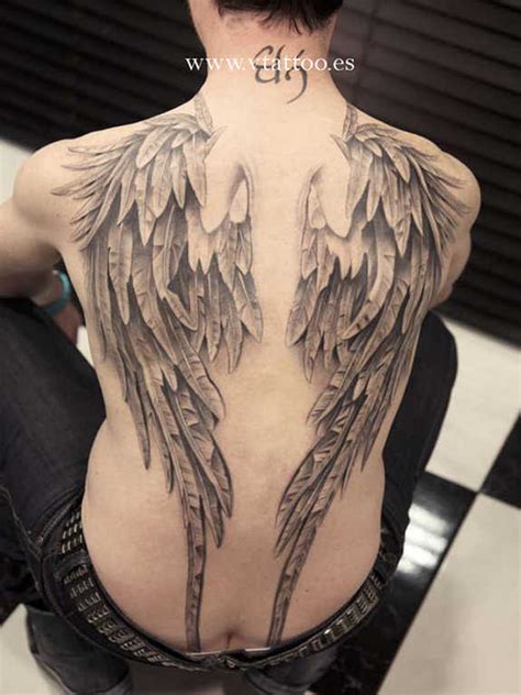 37 Good And Evil Angel Wings Tattoos