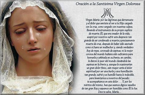 Santa María Madre De Dios Y Madre Nuestra Oración A La Virgen Dolorosa