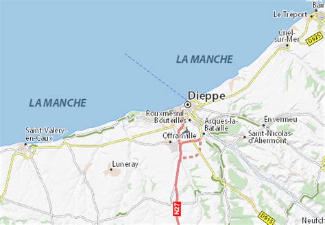 Mappa Michelin Pourville Sur Mer Pinatina Di Pourville Sur Mer