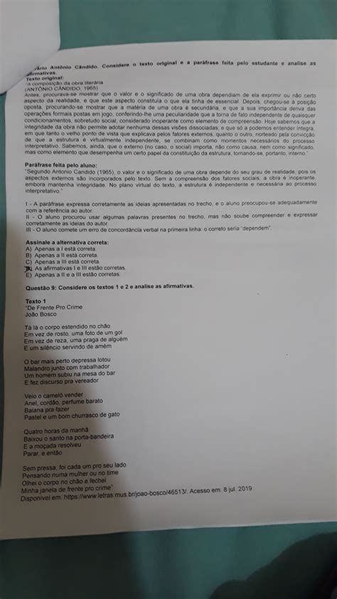 prova de comunicação e expressão UNIP Comunicação e Expressão