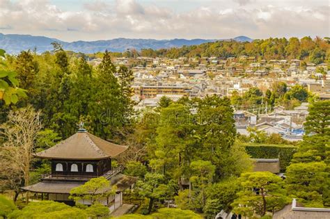 Aerial View Traditional District Of Kyoto Japan Stock Photo Image Of