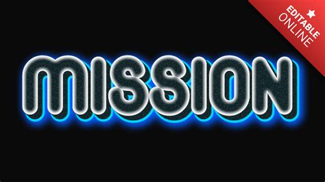 Mission Text Effect Generator