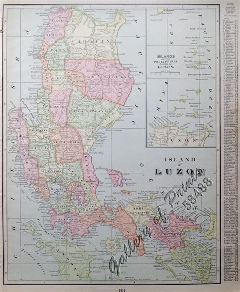 Island Of Luzon Inset Map Islands Of The Philippines North Of Luzon Gallery Of Prints