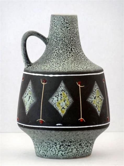 Marzi And Remy Mid Century Diamond Motif West German Vase Contemporary