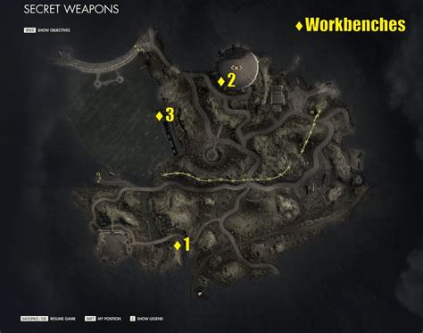 Secret Weapons Workbench Locations Sniper Elite 5