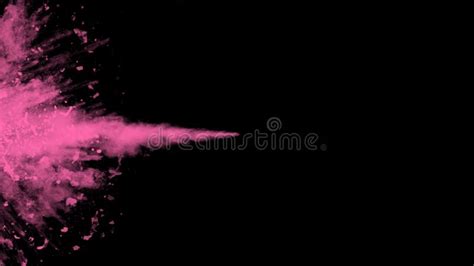 Motion Ink Pink Background Dust Explosion Design With Black Background