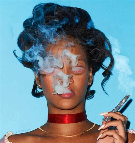 Bold Smoking Sesh Terry Richardson Badgalriri Instagram