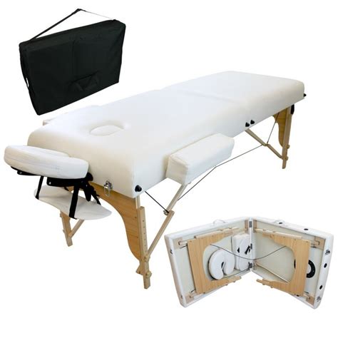 Vivezen ® Table De Massage 13 Cm Pliante 2 Zones En Bois Pliable