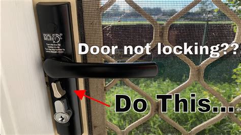 How To Fix Screen Door Lock Not Locking Youtube