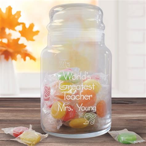 personalized world s greatest teacher treat glass jar tsforyounow